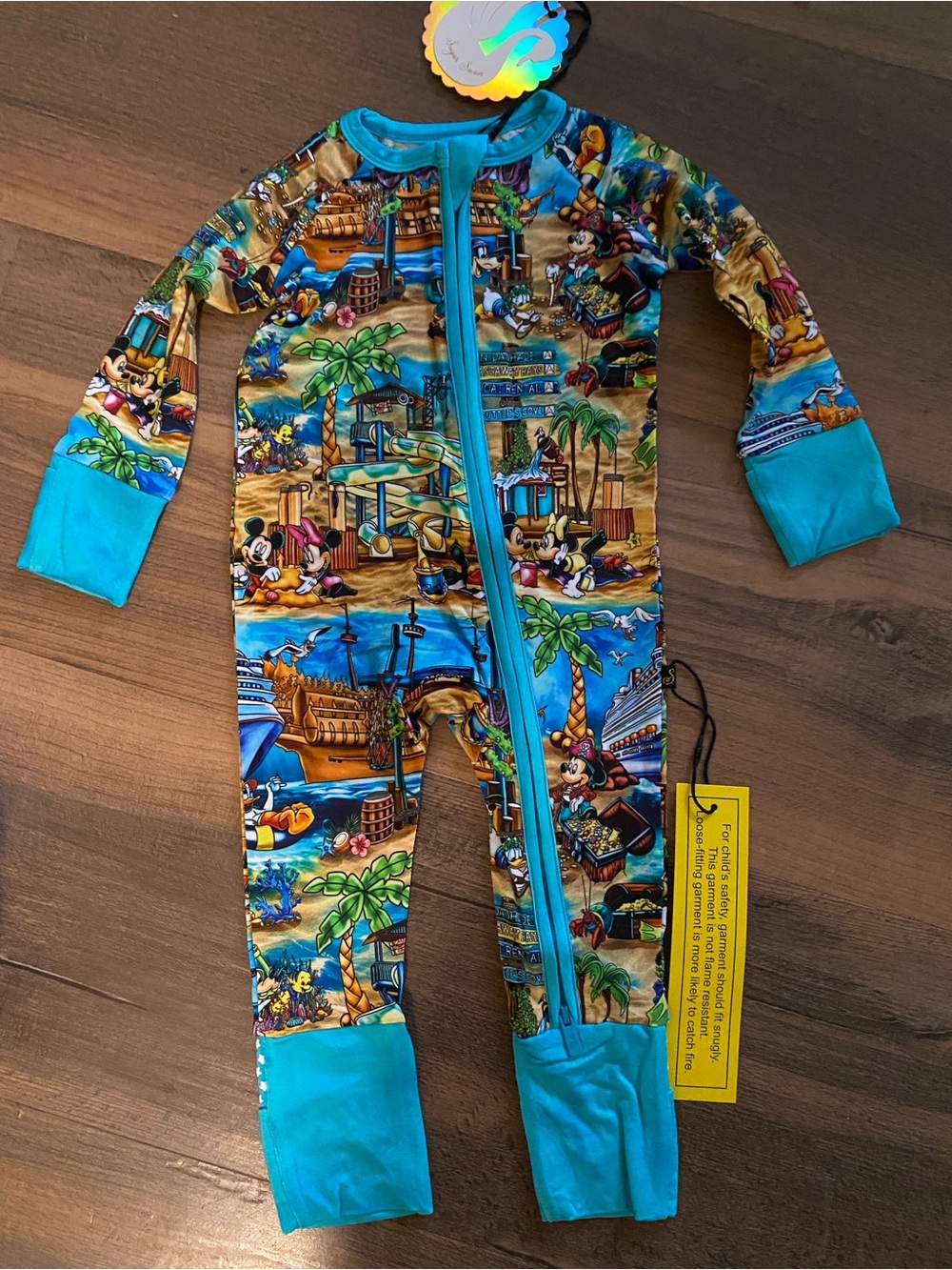 3-6 months Sugar Swan bamboo zippy NWT